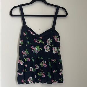 Y2K Floral Ruffle Tank Top